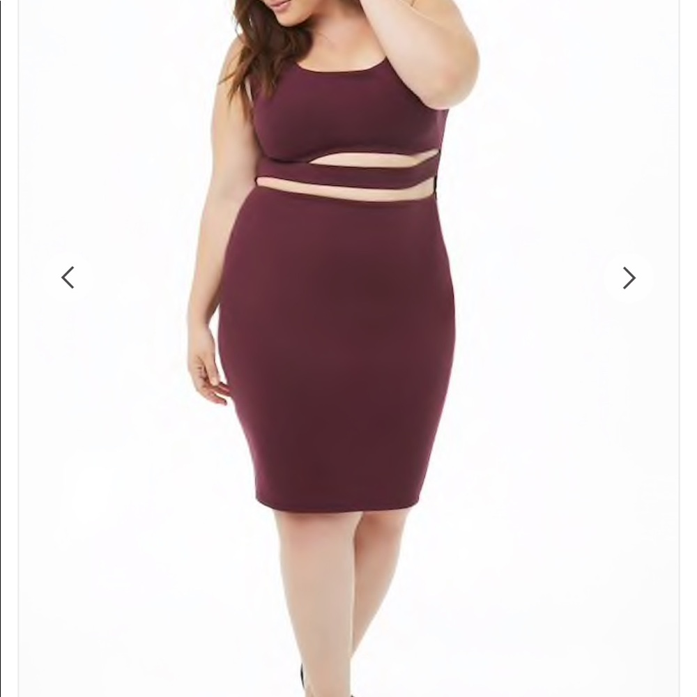 Plus Size Ladder Cutout Bodycon Dress